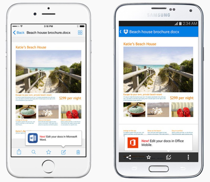 Microsoft Office Dropbox Uygulamasına destek sağladı 2 dropbox-android-ios-office