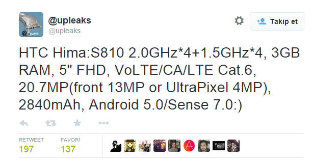 HTC'nin Son Akıllısının İsmi; Hima! 2 HTC’nin Son Akıllısının İsmi; Hima!