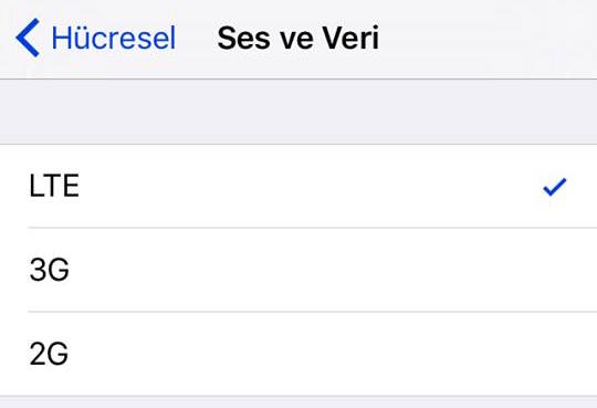 Android ve İOS 4.5G Ayarları Nasıl Yapılır? 7 iOs 4.5G ayarları