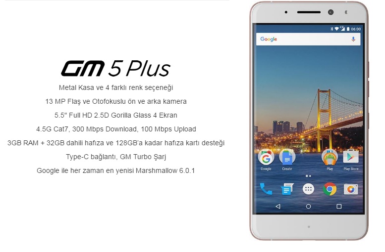 GM 5 Plus için Yeni Güncelleme Yayınlandı! 2 GM 5 Plus Teknik Özellikleri
