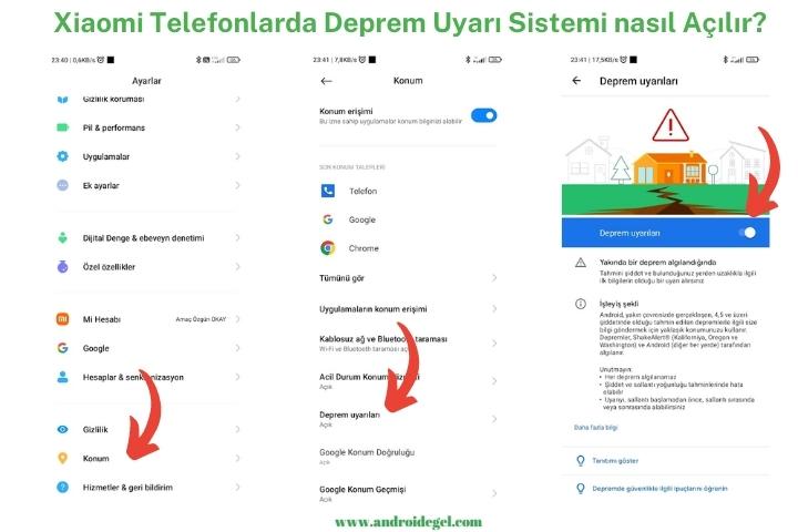 Google Android Deprem Uyarı Sistemi Nedir, Nasıl Kullanılır? 2 Xiaomi telefonlar için Deprem Uyarı Sistemi açma