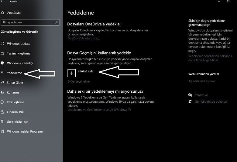 windows-yedeklemesi windows yedeklemesi